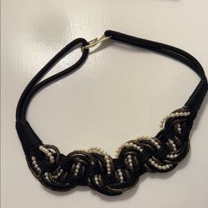 Elegant Black, White, Gold Belt